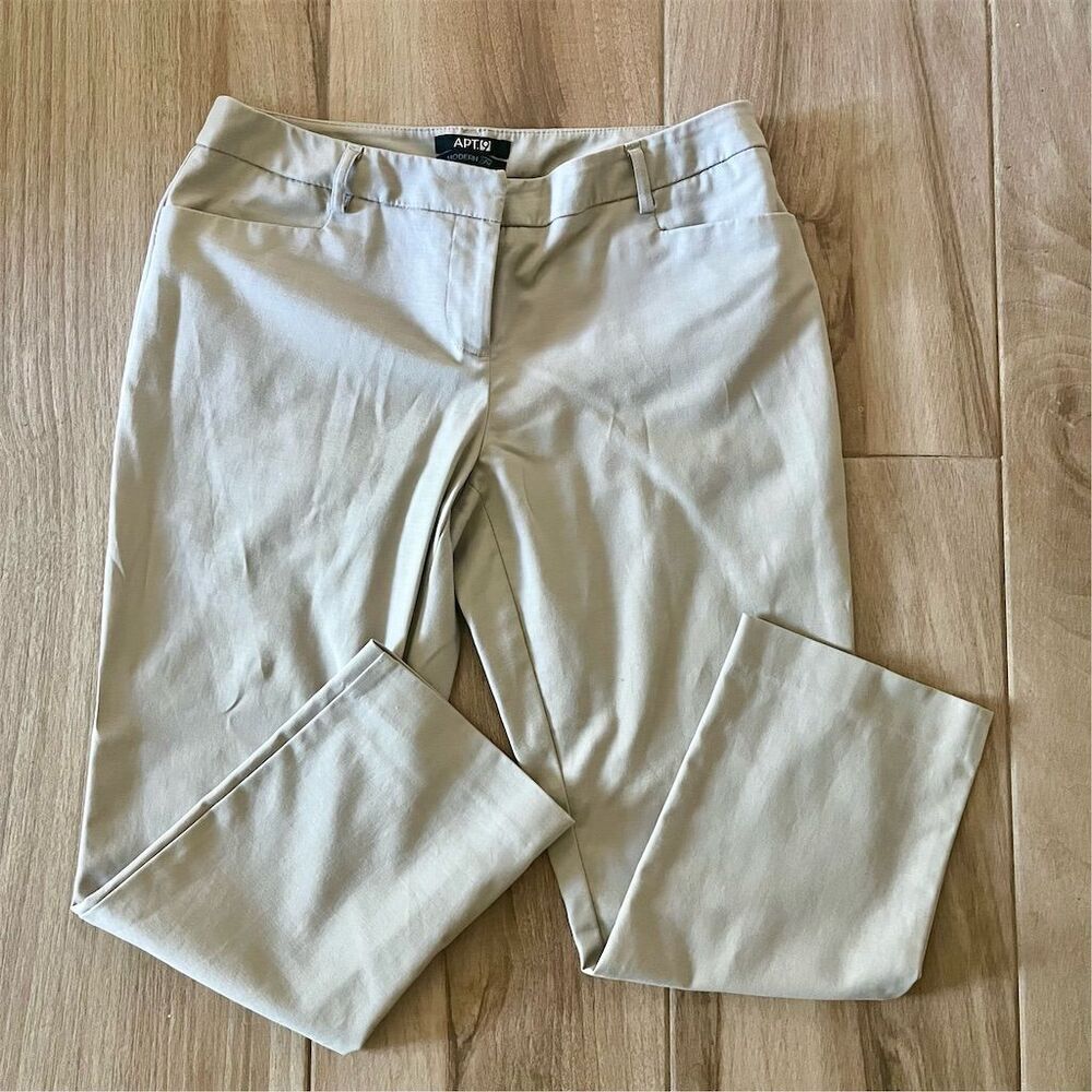 Apt. 9 Women's Modern Fit Chino Pants Size 4 Beige